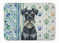 Standard Schnauzer Coastal Sea Glass Memory Foam Kitchen Mat Machine Washable Anti-Fatigue Cushion Comfort Bath or Kitchen Rug