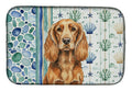 Sussex Spaniel Coastal Sea Glass Dish Drying Mat Absorbent Dish Drying Mat Pad for Kitchen Counter Dish Drainer Mat for Countertop, 14 x 21", Multicolor
