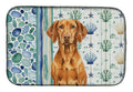 Vizsla Coastal Sea Glass Dish Drying Mat Absorbent Dish Drying Mat Pad for Kitchen Counter Dish Drainer Mat for Countertop, 14 x 21", Multicolor
