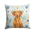 Vizsla Coastal Sea Glass Decorative Throw Pillow 18x18 Indoor Outdoor Accent Cushion, Fabric Cover with Insert for Sofa, Bed, Porch & Living Room