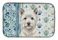 Westie Coastal Sea Glass Dish Drying Mat Absorbent Dish Drying Mat Pad for Kitchen Counter Dish Drainer Mat for Countertop, 14 x 21", Multicolor
