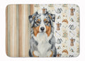 Blue Merle Australian Shepherd Coffee Bar Memory Foam Kitchen Mat Machine Washable Anti-Fatigue Cushion Comfort Bath or Kitchen Rug