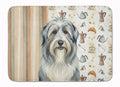 Bearded Collie Coffee Bar Memory Foam Kitchen Mat Machine Washable Anti-Fatigue Cushion Comfort Bath or Kitchen Rug