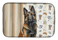 Belgian Tervuren Coffee Bar Dish Drying Mat Absorbent Dish Drying Mat Pad for Kitchen Counter Dish Drainer Mat for Countertop, 14 x 21", Multicolor
