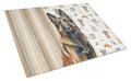 Belgian Tervuren Coffee Bar Cutting Board Tempered Glass Kitchen Cutting Surface, Heat Resistant Chopping, Non-Slip Feet, Food Prep & Serving