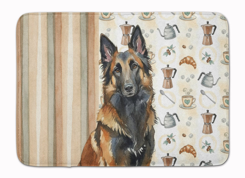 Belgian Tervuren Coffee Bar Memory Foam Kitchen Mat Machine Washable Anti-Fatigue Cushion Comfort Bath or Kitchen Rug
