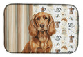 Boykin Spaniel Coffee Bar Dish Drying Mat Absorbent Dish Drying Mat Pad for Kitchen Counter Dish Drainer Mat for Countertop, 14 x 21", Multicolor