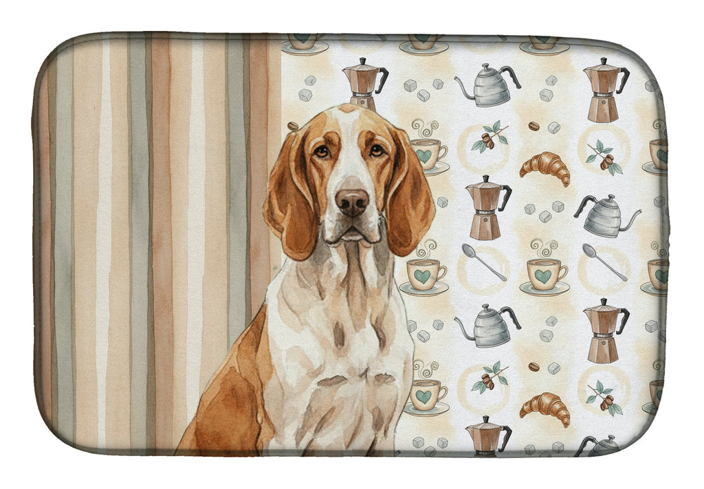 Bracco Italiano Coffee Bar Dish Drying Mat Absorbent Dish Drying Mat Pad for Kitchen Counter Dish Drainer Mat for Countertop, 14 x 21", Multicolor