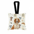 Bracco Italiano Coffee Bar Hanging Square Fabric Ornament 3.5 � 3.5 Decorative Door-Knob & Tree Hanger, Soft Fabric