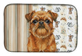 Belge Brussels Griffon Coffee Bar Dish Drying Mat Absorbent Dish Drying Mat Pad for Kitchen Counter Dish Drainer Mat for Countertop, 14 x 21", Multicolor