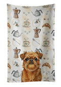Belge Brussels Griffon Coffee Bar Kitchen Towel Velour Plush Front and Cotton Loop Back Machine Washable