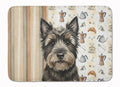 Black Cairn Terrier Coffee Bar Memory Foam Kitchen Mat Machine Washable Anti-Fatigue Cushion Comfort Bath or Kitchen Rug