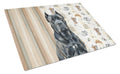 Cane Corso Coffee Bar Cutting Board Tempered Glass Kitchen Cutting Surface, Heat Resistant Chopping, Non-Slip Feet, Food Prep & Serving