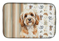 Cavapoo Coffee Bar Dish Drying Mat Absorbent Dish Drying Mat Pad for Kitchen Counter Dish Drainer Mat for Countertop, 14 x 21", Multicolor