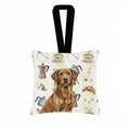 Chesapeake Bay Retriever Coffee Bar Hanging Square Fabric Ornament 3.5 � 3.5 Decorative Door-Knob & Tree Hanger, Soft Fabric