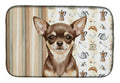 Chocolate Chihuahua Coffee Bar Dish Drying Mat Absorbent Dish Drying Mat Pad for Kitchen Counter Dish Drainer Mat for Countertop, 14 x 21", Multicolor