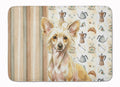 Hairless Palomino Chinese Crested Coffee Bar Memory Foam Kitchen Mat Machine Washable Anti-Fatigue Cushion Comfort Bath or Kitchen Rug