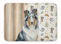 Blue Merle Collie Coffee Bar Memory Foam Kitchen Mat Machine Washable Anti-Fatigue Cushion Comfort Bath or Kitchen Rug