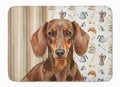 Chocolate and Tan Dachshund Coffee Bar Memory Foam Kitchen Mat Machine Washable Anti-Fatigue Cushion Comfort Bath or Kitchen Rug