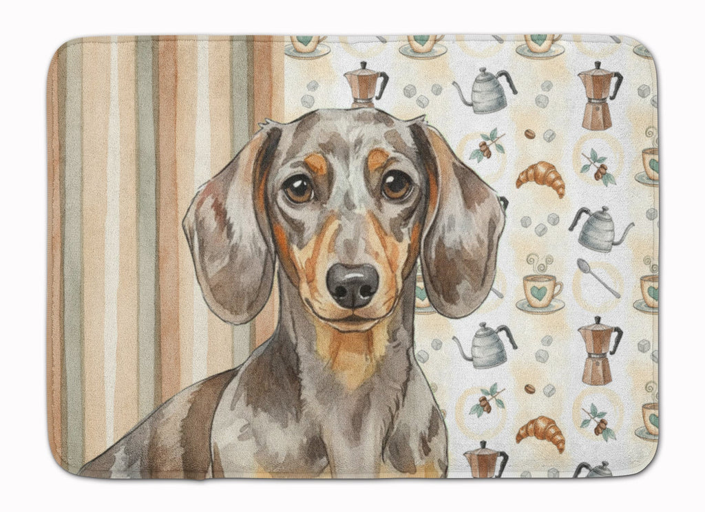Dapple Dachshund Coffee Bar Memory Foam Kitchen Mat Machine Washable Anti-Fatigue Cushion Comfort Bath or Kitchen Rug