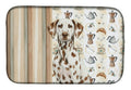 Liver Dalmatian Coffee Bar Dish Drying Mat Absorbent Dish Drying Mat Pad for Kitchen Counter Dish Drainer Mat for Countertop, 14 x 21", Multicolor
