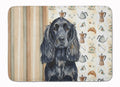 Black English Cocker Spaniel Coffee Bar Memory Foam Kitchen Mat Machine Washable Anti-Fatigue Cushion Comfort Bath or Kitchen Rug