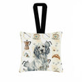 Blue Belton English Setter Coffee Bar Hanging Square Fabric Ornament 3.5 � 3.5 Decorative Door-Knob & Tree Hanger, Soft Fabric