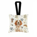 Orange Belton English Setter Coffee Bar Hanging Square Fabric Ornament 3.5 � 3.5 Decorative Door-Knob & Tree Hanger, Soft Fabric