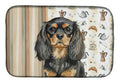 Black and Tan English Toy Spaniel Coffee Bar Dish Drying Mat Absorbent Dish Drying Mat Pad for Kitchen Counter Dish Drainer Mat for Countertop, 14 x 21", Multicolor