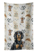 Gordon Setter Coffee Bar Kitchen Towel Velour Plush Front and Cotton Loop Back Machine Washable