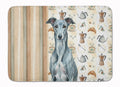 Blue Brindle Greyhound Coffee Bar Memory Foam Kitchen Mat Machine Washable Anti-Fatigue Cushion Comfort Bath or Kitchen Rug