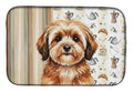 Sable Havanese Coffee Bar Dish Drying Mat Absorbent Dish Drying Mat Pad for Kitchen Counter Dish Drainer Mat for Countertop, 14 x 21", Multicolor