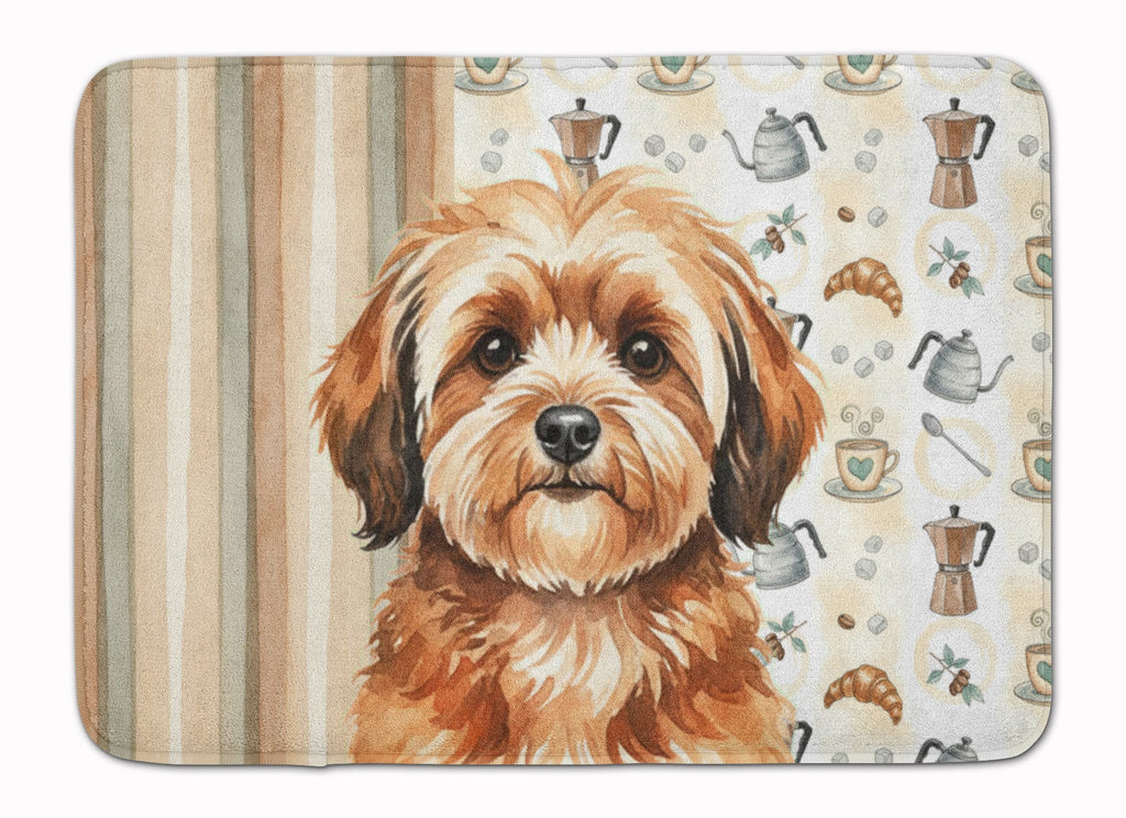 Sable Havanese Coffee Bar Memory Foam Kitchen Mat Machine Washable Anti-Fatigue Cushion Comfort Bath or Kitchen Rug