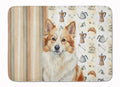 Tan Icelandic Sheepdog Coffee Bar Memory Foam Kitchen Mat Machine Washable Anti-Fatigue Cushion Comfort Bath or Kitchen Rug