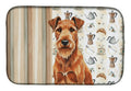 Irish Terrier Coffee Bar Dish Drying Mat Absorbent Dish Drying Mat Pad for Kitchen Counter Dish Drainer Mat for Countertop, 14 x 21", Multicolor