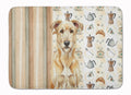 Wheaten Irish Wolfhound Coffee Bar Memory Foam Kitchen Mat Machine Washable Anti-Fatigue Cushion Comfort Bath or Kitchen Rug