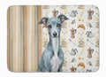 Blue Italian Greyhound Coffee Bar Memory Foam Kitchen Mat Machine Washable Anti-Fatigue Cushion Comfort Bath or Kitchen Rug