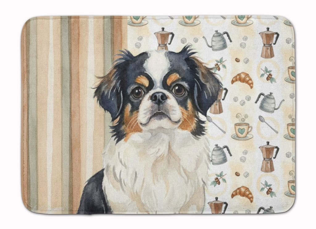 Tricolor Japanese Chin Coffee Bar Memory Foam Kitchen Mat Machine Washable Anti-Fatigue Cushion Comfort Bath or Kitchen Rug
