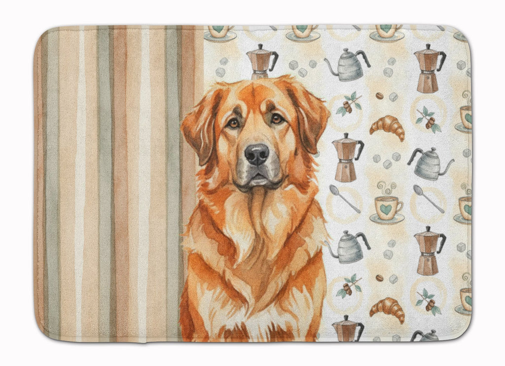 Red Leonberger Coffee Bar Memory Foam Kitchen Mat Machine Washable Anti-Fatigue Cushion Comfort Bath or Kitchen Rug