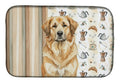Sandy Leonberger Coffee Bar Dish Drying Mat Absorbent Dish Drying Mat Pad for Kitchen Counter Dish Drainer Mat for Countertop, 14 x 21", Multicolor