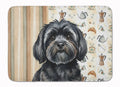 Black Lhasa Apso Coffee Bar Memory Foam Kitchen Mat Machine Washable Anti-Fatigue Cushion Comfort Bath or Kitchen Rug