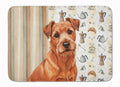 Red Norfolk Terrier Coffee Bar Memory Foam Kitchen Mat Machine Washable Anti-Fatigue Cushion Comfort Bath or Kitchen Rug