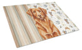 Copper Nova Scotia Duck Tolling Retriever Coffee Bar Cutting Board Tempered Glass Kitchen Cutting Surface, Heat Resistant Chopping, Non-Slip Feet, Food Prep & Serving