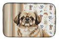 Sable Pekingese Coffee Bar Dish Drying Mat Absorbent Dish Drying Mat Pad for Kitchen Counter Dish Drainer Mat for Countertop, 14 x 21", Multicolor