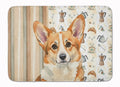 Corgi Coffee Bar Memory Foam Kitchen Mat Machine Washable Anti-Fatigue Cushion Comfort Bath or Kitchen Rug
