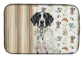 Black and White Pointer Coffee Bar Dish Drying Mat Absorbent Dish Drying Mat Pad for Kitchen Counter Dish Drainer Mat for Countertop, 14 x 21", Multicolor