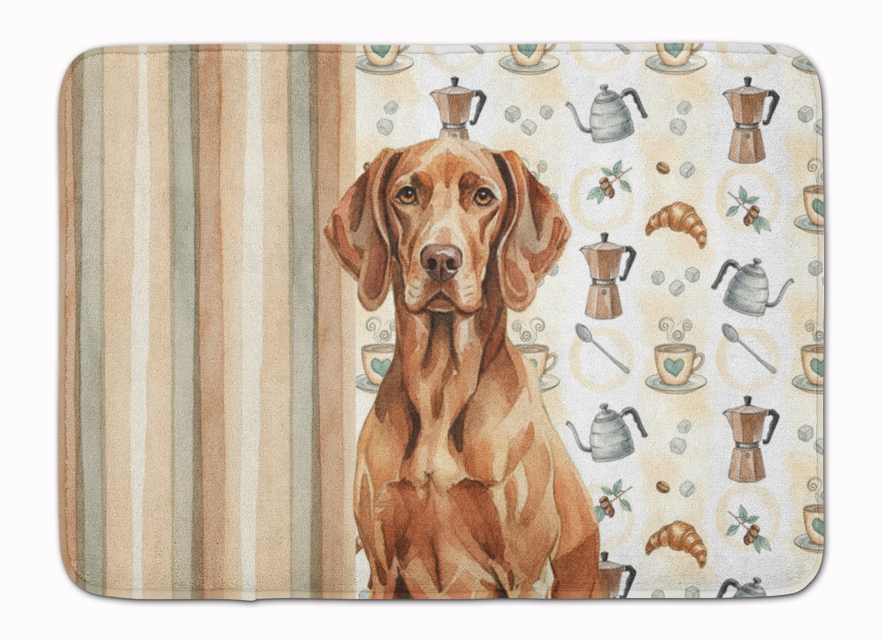 Liver Pointer Coffee Bar Memory Foam Kitchen Mat Machine Washable Anti-Fatigue Cushion Comfort Bath or Kitchen Rug