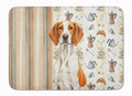 Orange and White Pointer Coffee Bar Memory Foam Kitchen Mat Machine Washable Anti-Fatigue Cushion Comfort Bath or Kitchen Rug