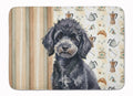 Toy Black Poodle Coffee Bar Memory Foam Kitchen Mat Machine Washable Anti-Fatigue Cushion Comfort Bath or Kitchen Rug