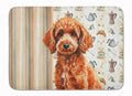 Toy Red Poodle Coffee Bar Memory Foam Kitchen Mat Machine Washable Anti-Fatigue Cushion Comfort Bath or Kitchen Rug